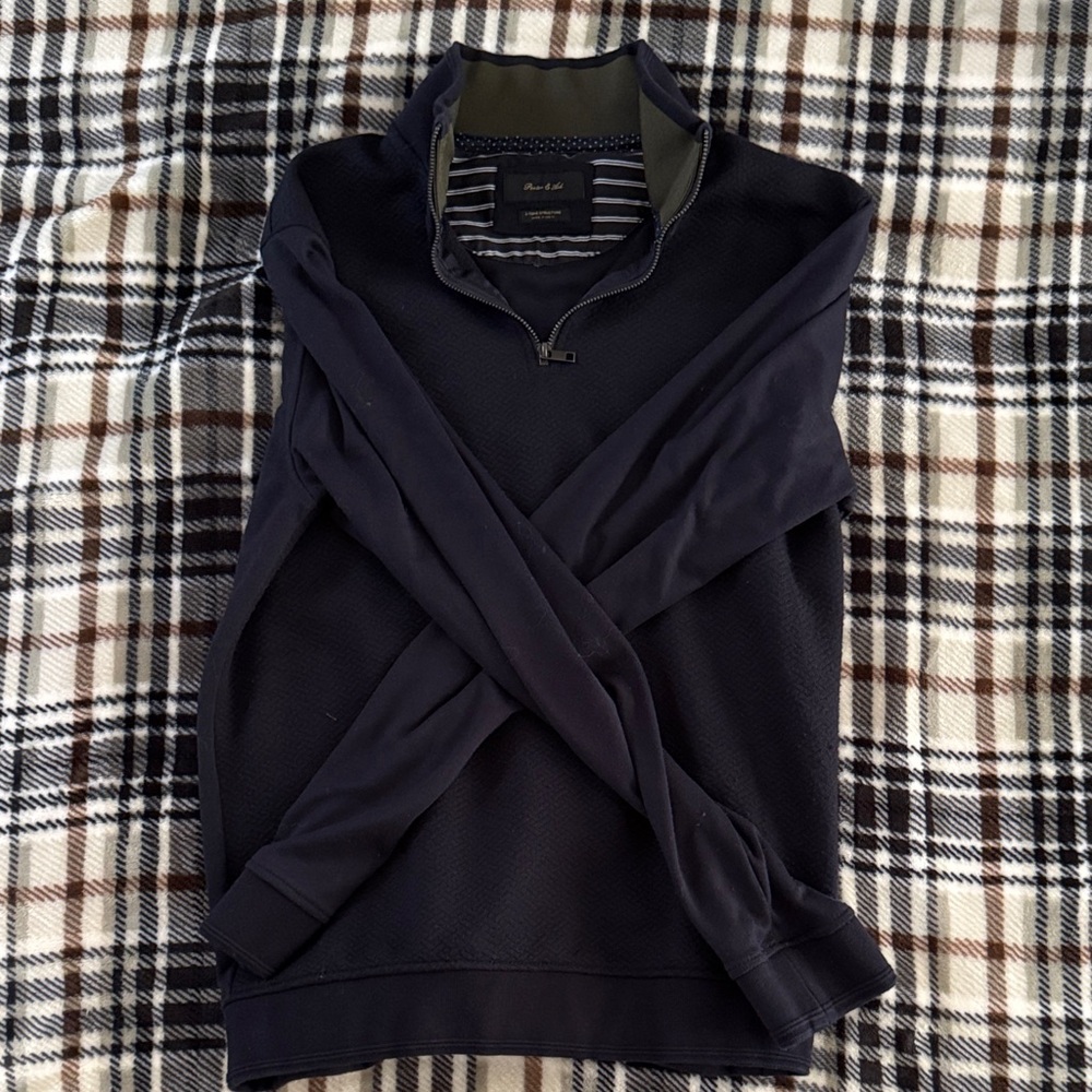 Nautica Navy Zip-Up Men's Sweater